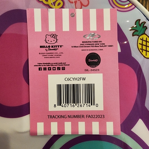 Sanrio Hello Kitty backpack pink aqua - Picture 4 of 4